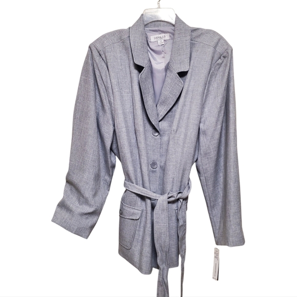 NWT Danillo Suit Jacket Blazer with Belt Luxury Plus 24W Washable! - Picture 15 of 16
